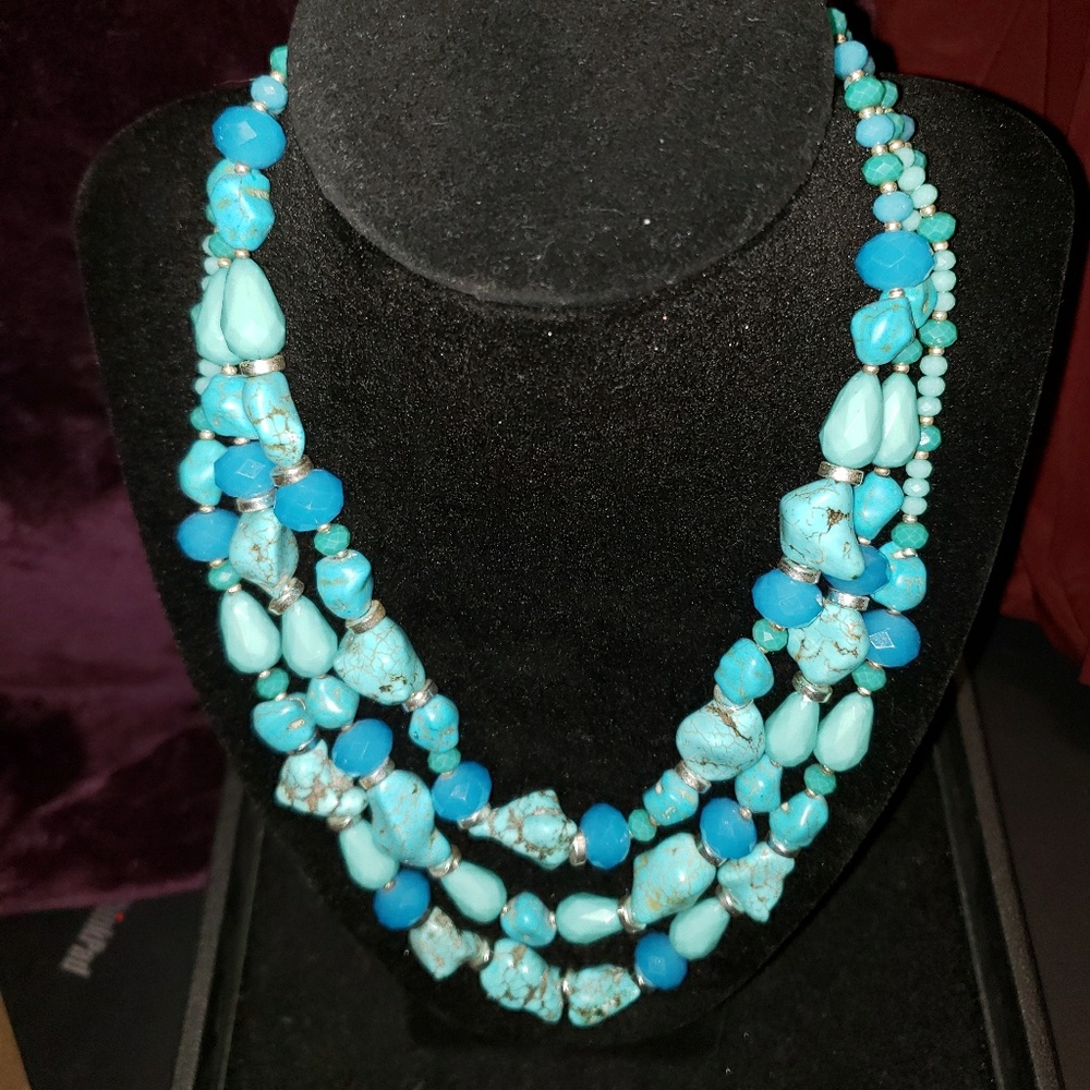 Turquise 3 Row Necklace